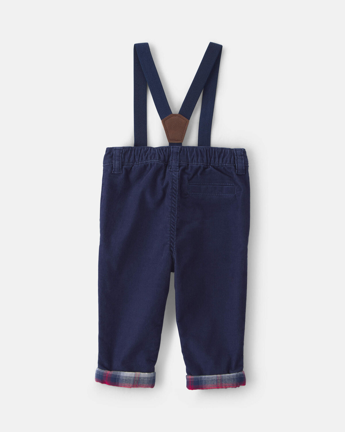 Baby Boy Corduroy Suspender Pants - Blue - Image 2