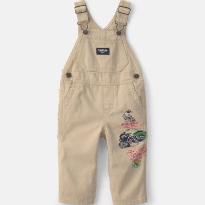 Baby Train Overalls - Khaki