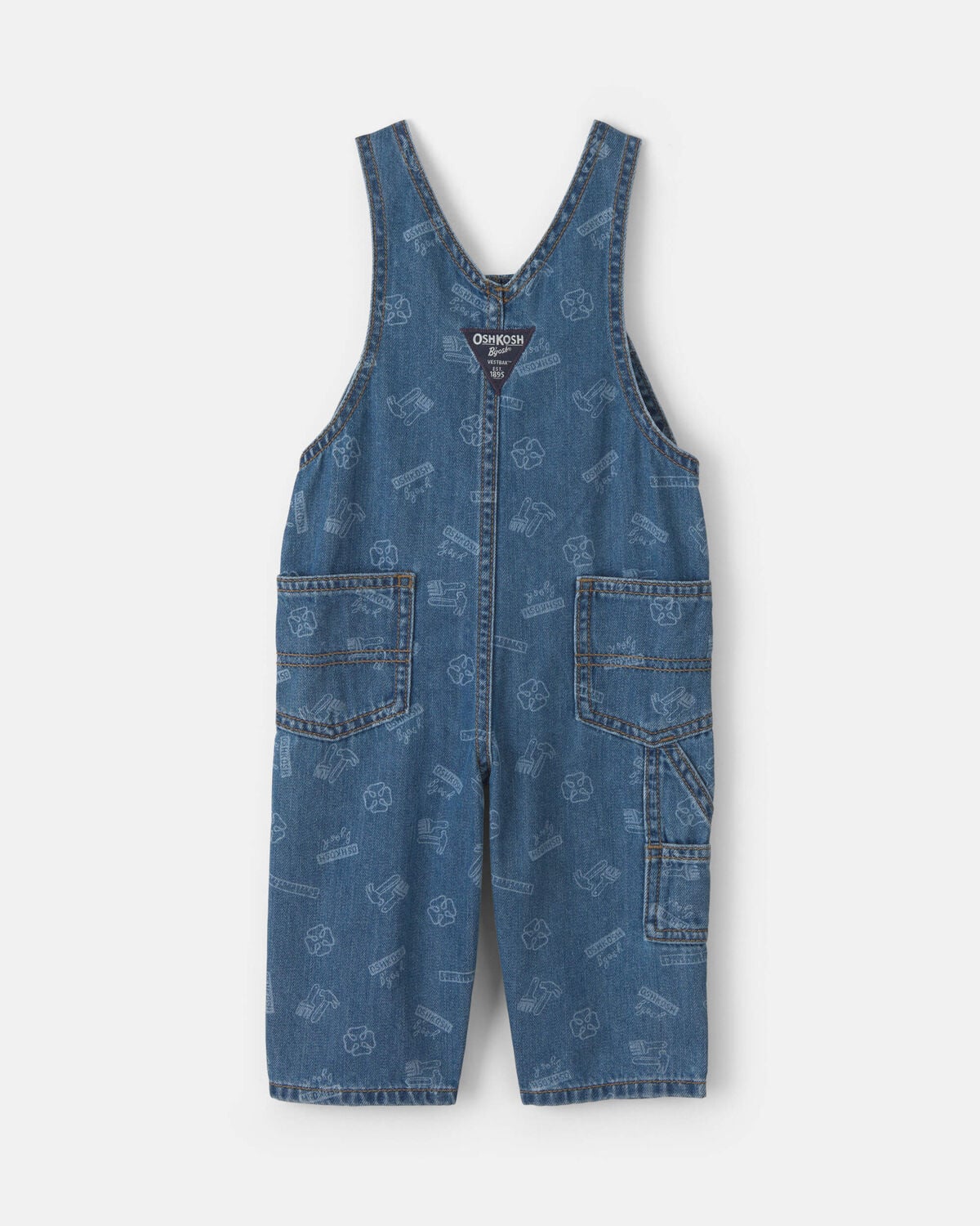 Baby Logo Denim Overalls - Light Wash - Image 2