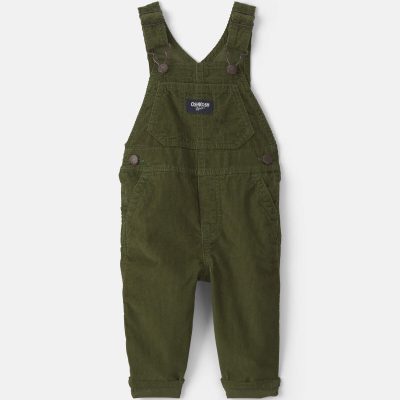 Baby Corduroy Overalls - Olive Green