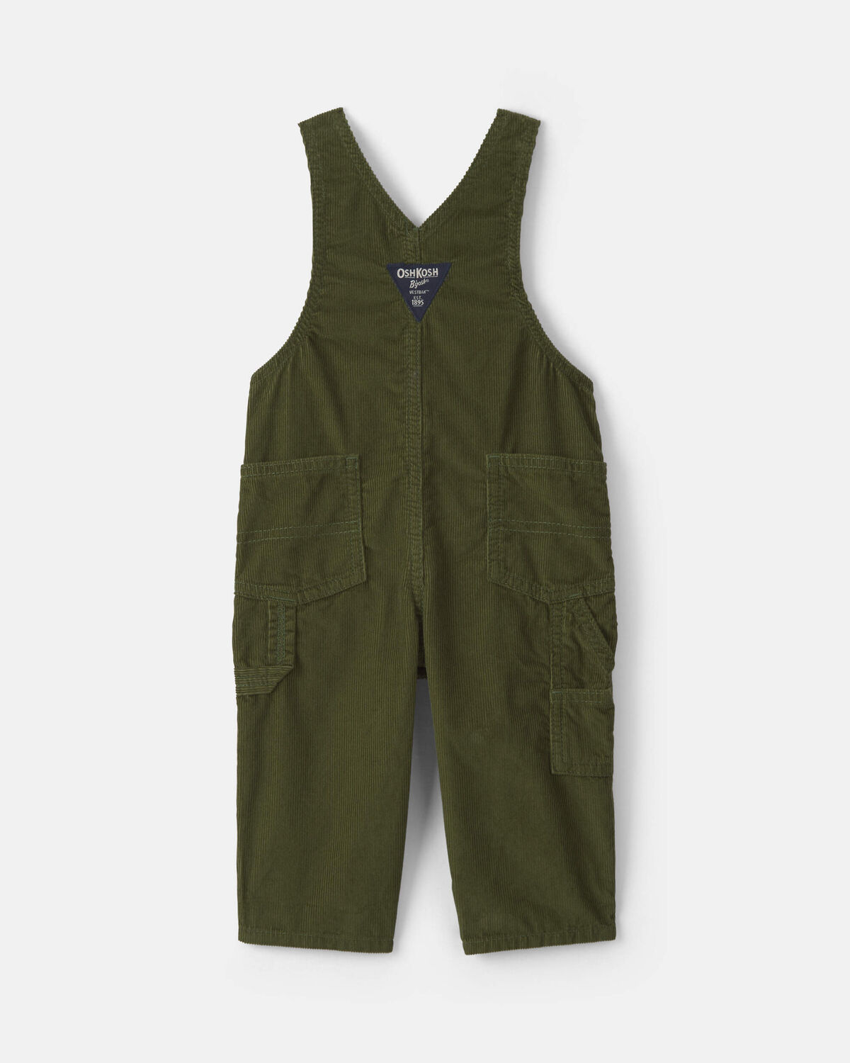 Baby Corduroy Overalls - Olive Green - Image 2