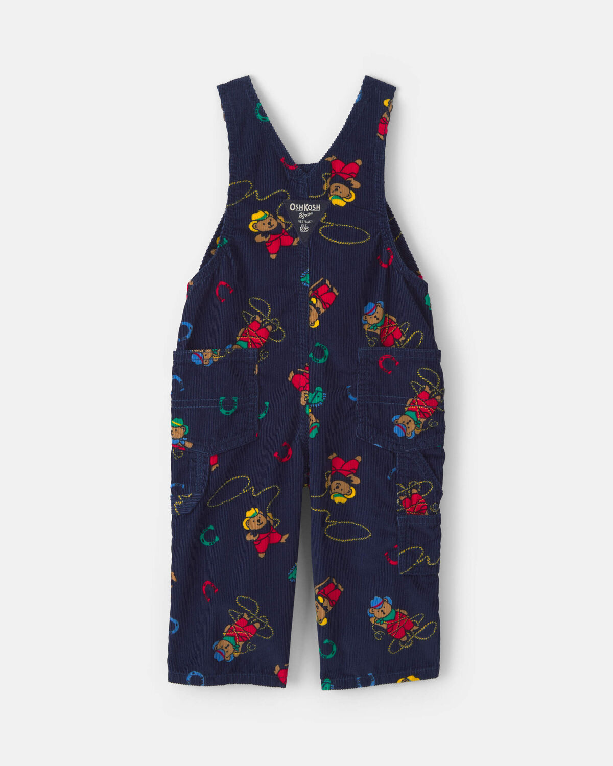 Baby Bear Corduroy Overalls - Navy Blue - Image 2