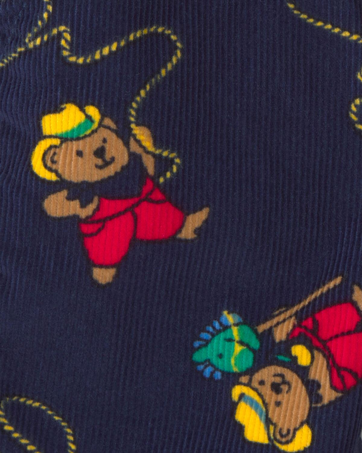 Baby Bear Corduroy Overalls - Navy Blue - Image 3