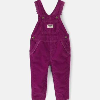 Baby Girl Corduroy Overalls - Purple