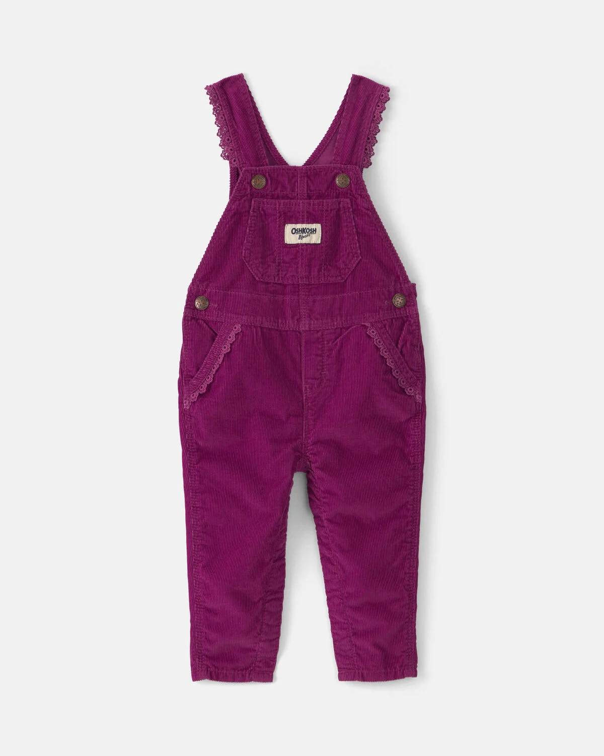 Baby Girl Corduroy Overalls - Purple