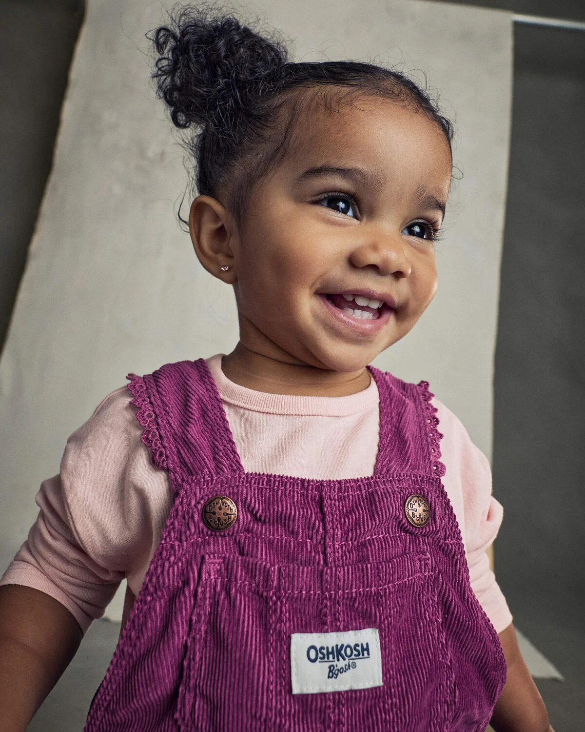 Baby Girl Corduroy Overalls - Purple - Image 3