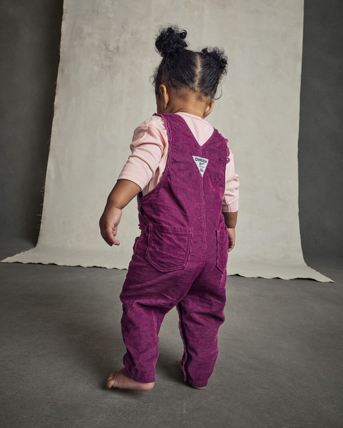 Baby Girl Corduroy Overalls - Purple - Image 5