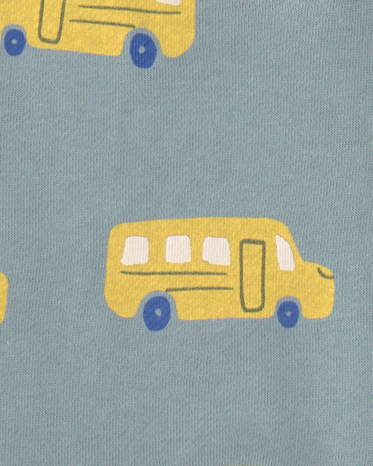 Baby Boy 2-Piece School Bus Sweatshirt & Pant Set - Blue/Yellow - Image 3