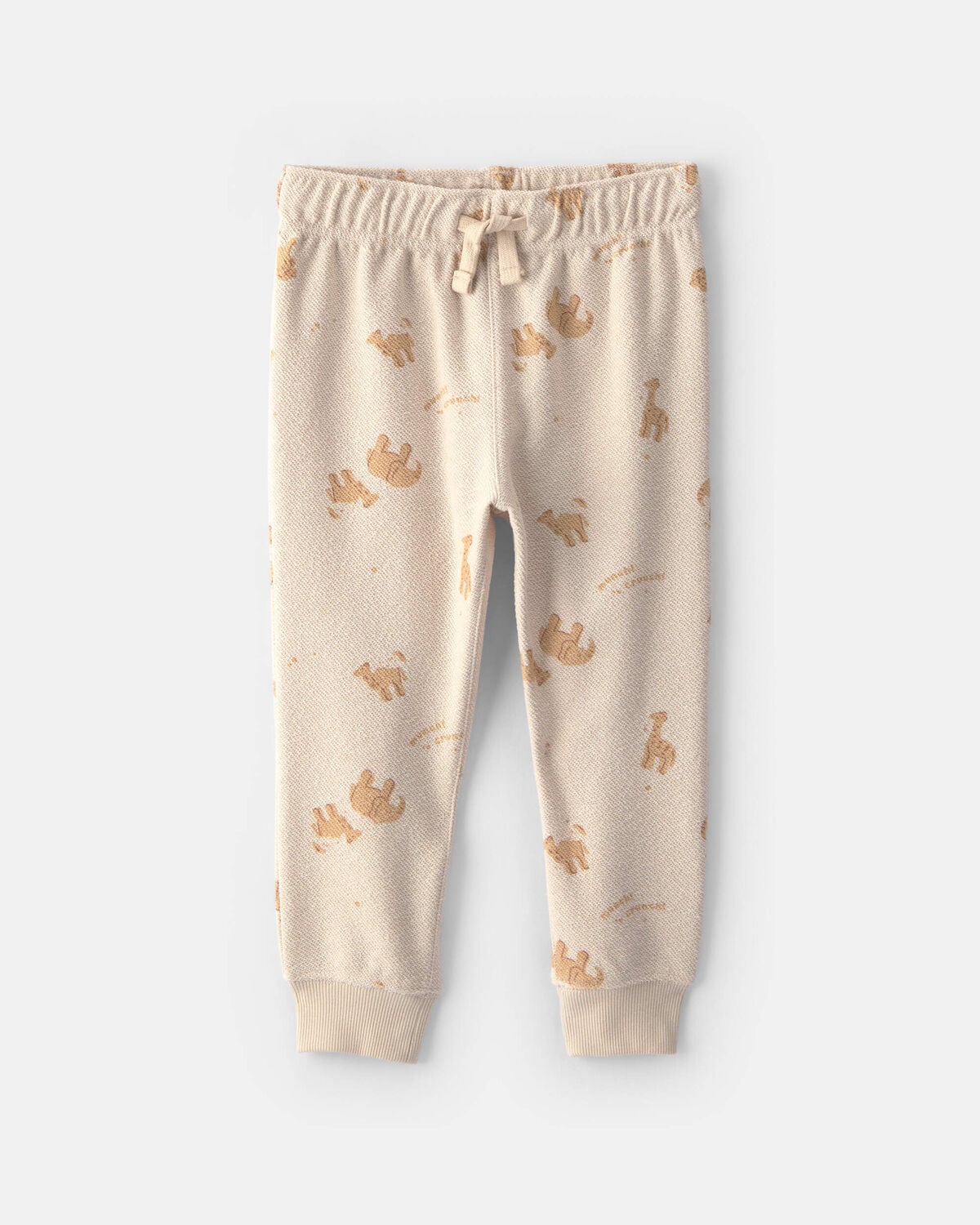 Baby Boy 2-Piece Animal Cracker French Terry Sweatshirt & Pant Set - Cream - Image 2