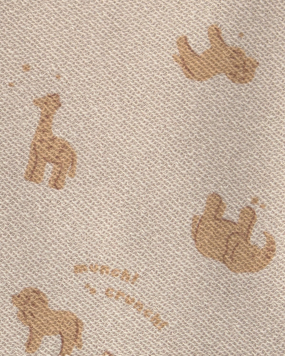 Baby Boy 2-Piece Animal Cracker French Terry Sweatshirt & Pant Set - Cream - Image 3