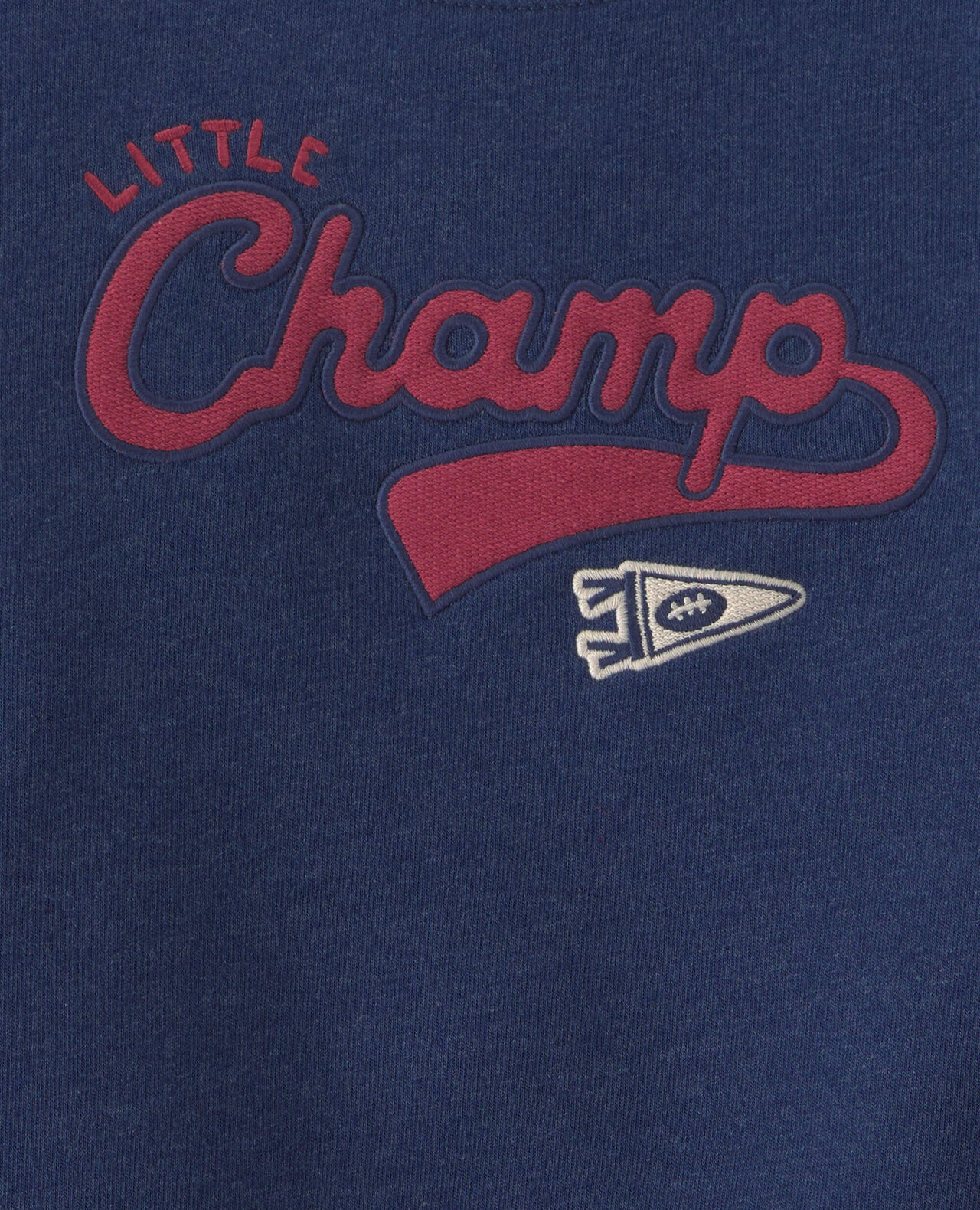 Baby Boy 2-Piece 'Little Champ' Football Fleece Top & Pant Set - Navy Blue/Grey - Image 6