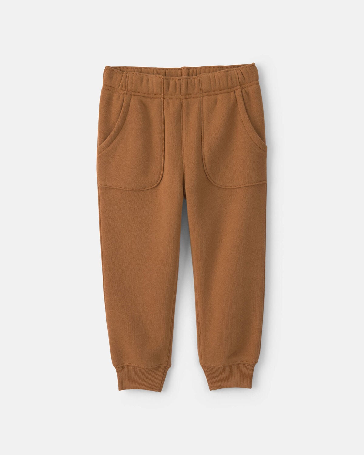 Baby Boy 2-Piece Construction Fleece Top & Pant Set - Cream/Brown - Image 2