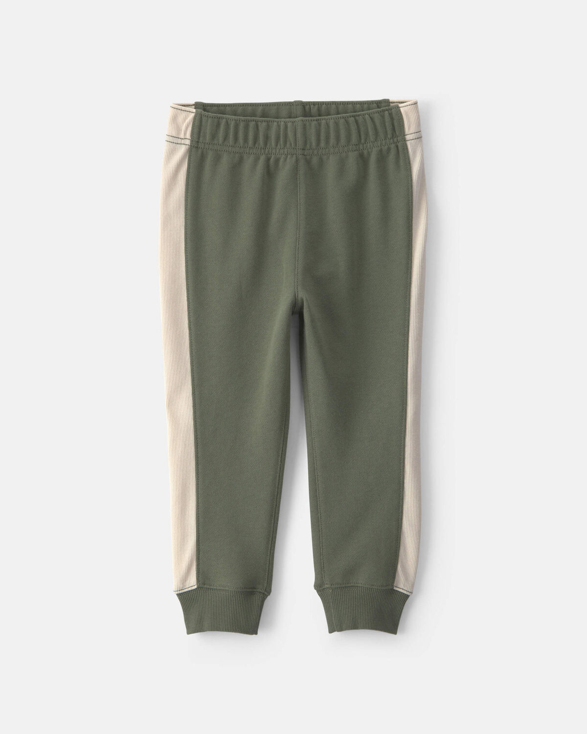 Baby Boy 2-Piece 'MVP' French Terry Long-Sleeve Top & Pant Set - Olive Green - Image 2