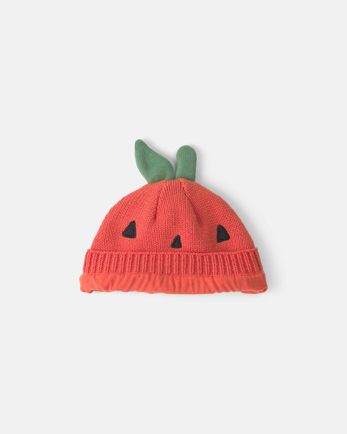 Baby Halloween Pumpkin Knit Hat - Orange - Image 2