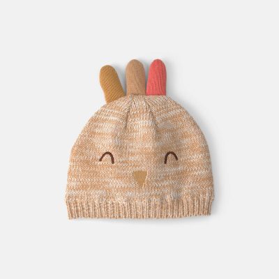 Baby Thanksgiving Turkey Knit Hat - Cream