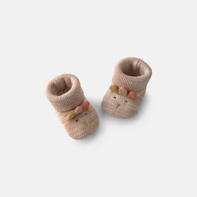 Baby Thanksgiving Turkey Booties - Brown