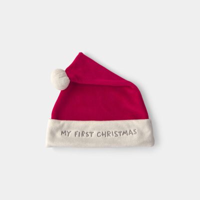 Baby 'My First Christmas' Santa Hat - Red