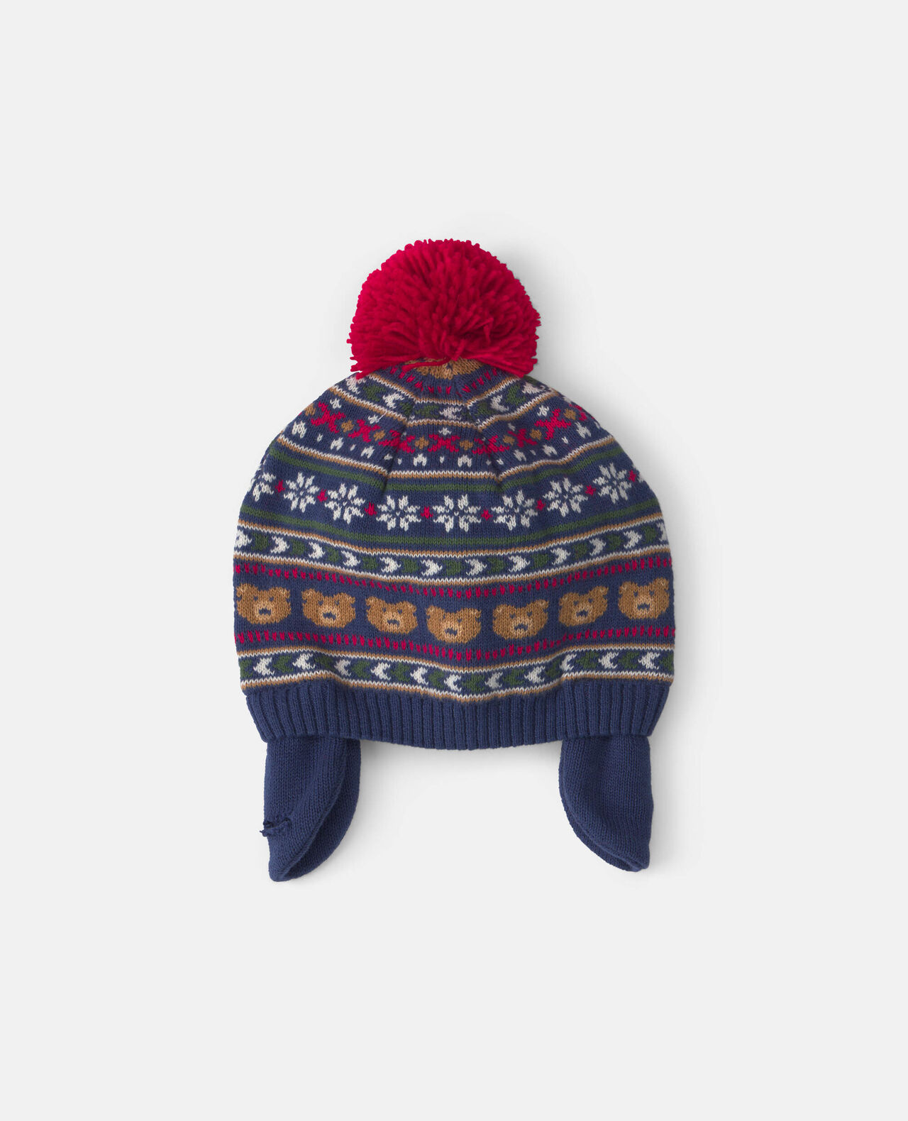 Baby Boy Pom Fair Isle Beanie - Image 2