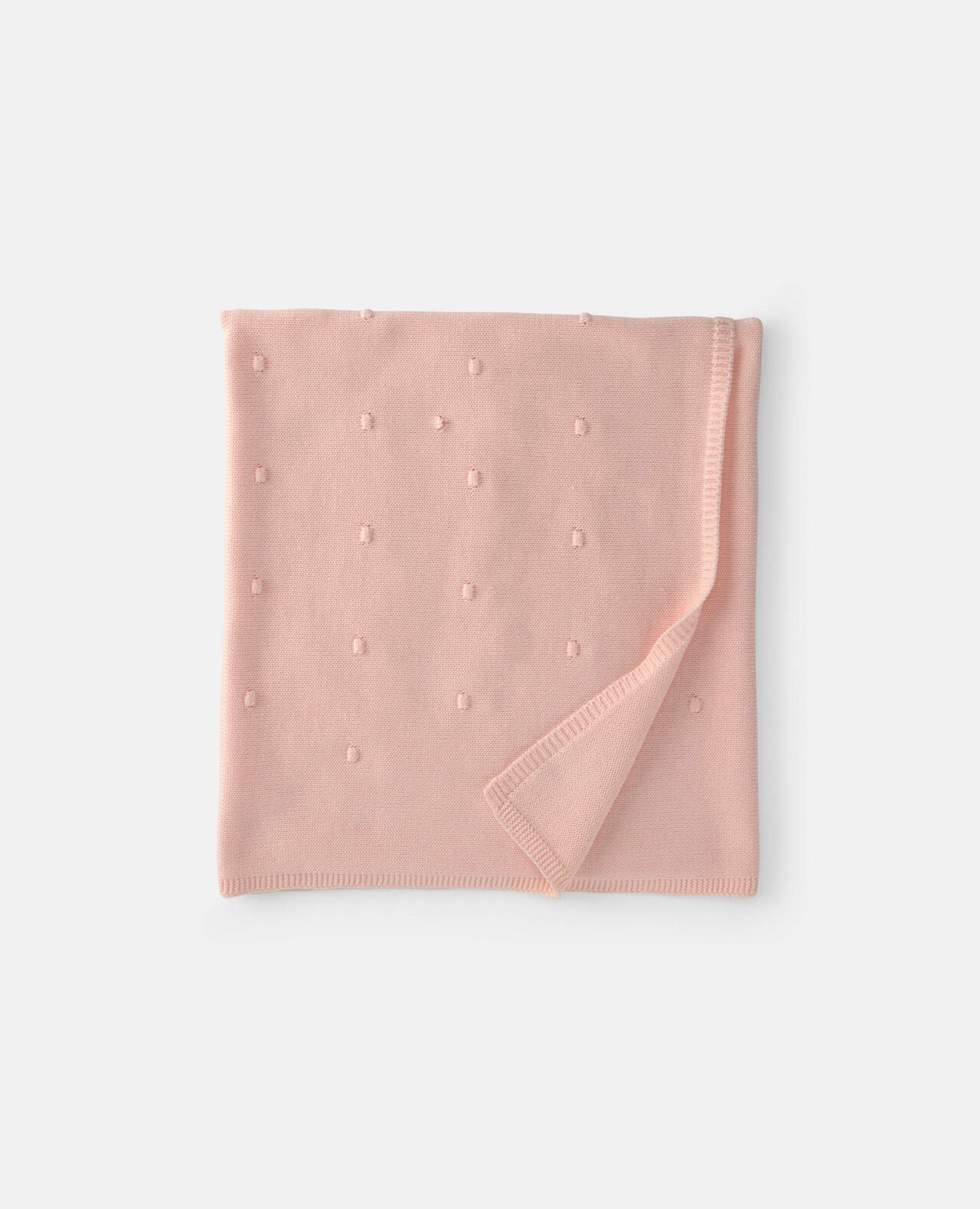 Baby Girl Knit Dot Blanket - Pink - Image 2
