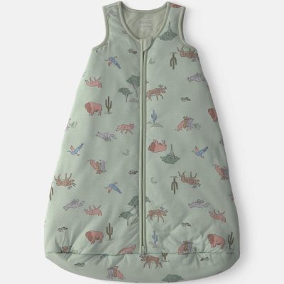 Baby Boy Desert 2-Way Zip PurelySoft™ Wearable Blanket - Green