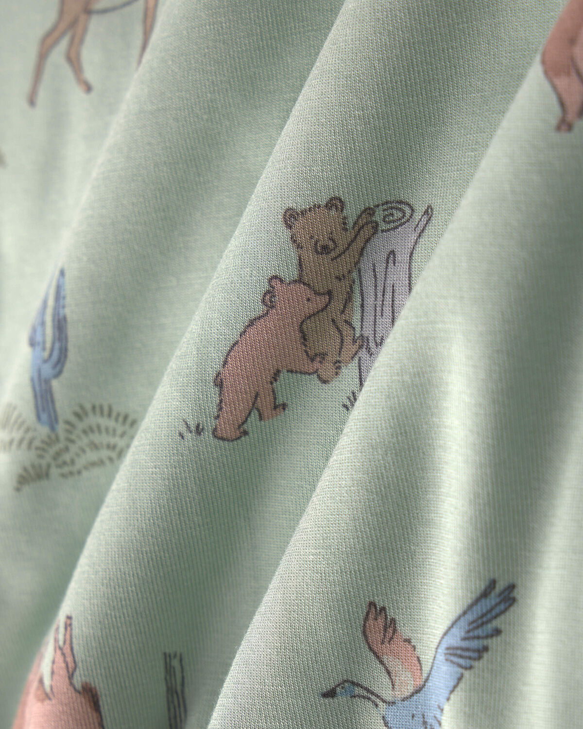 Baby Boy Desert 2-Way Zip PurelySoft™ Wearable Blanket - Green - Image 3