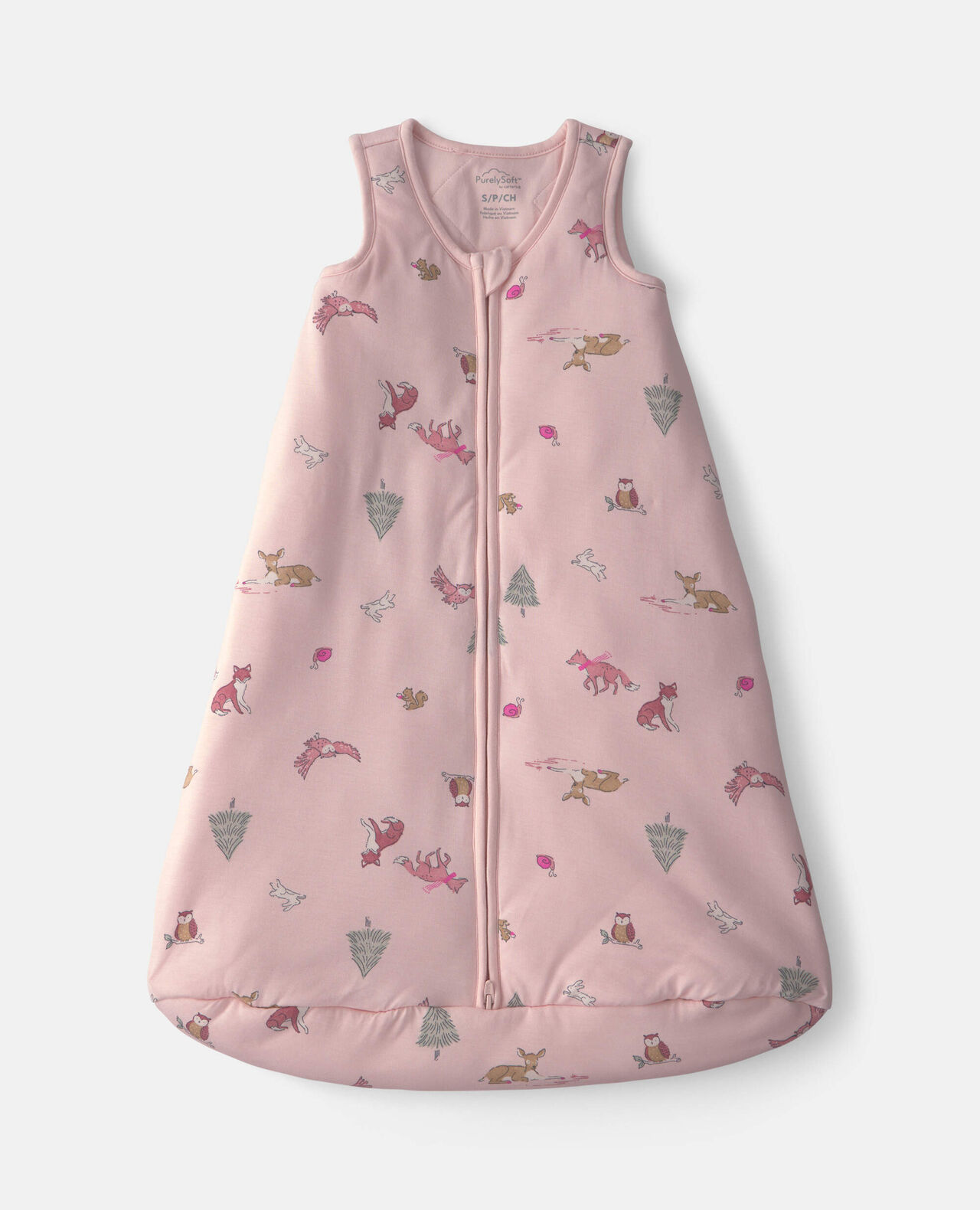 Baby Girl Woodland 2-Way Zip PurelySoft™ Wearable Blanket - Pink - Image 5