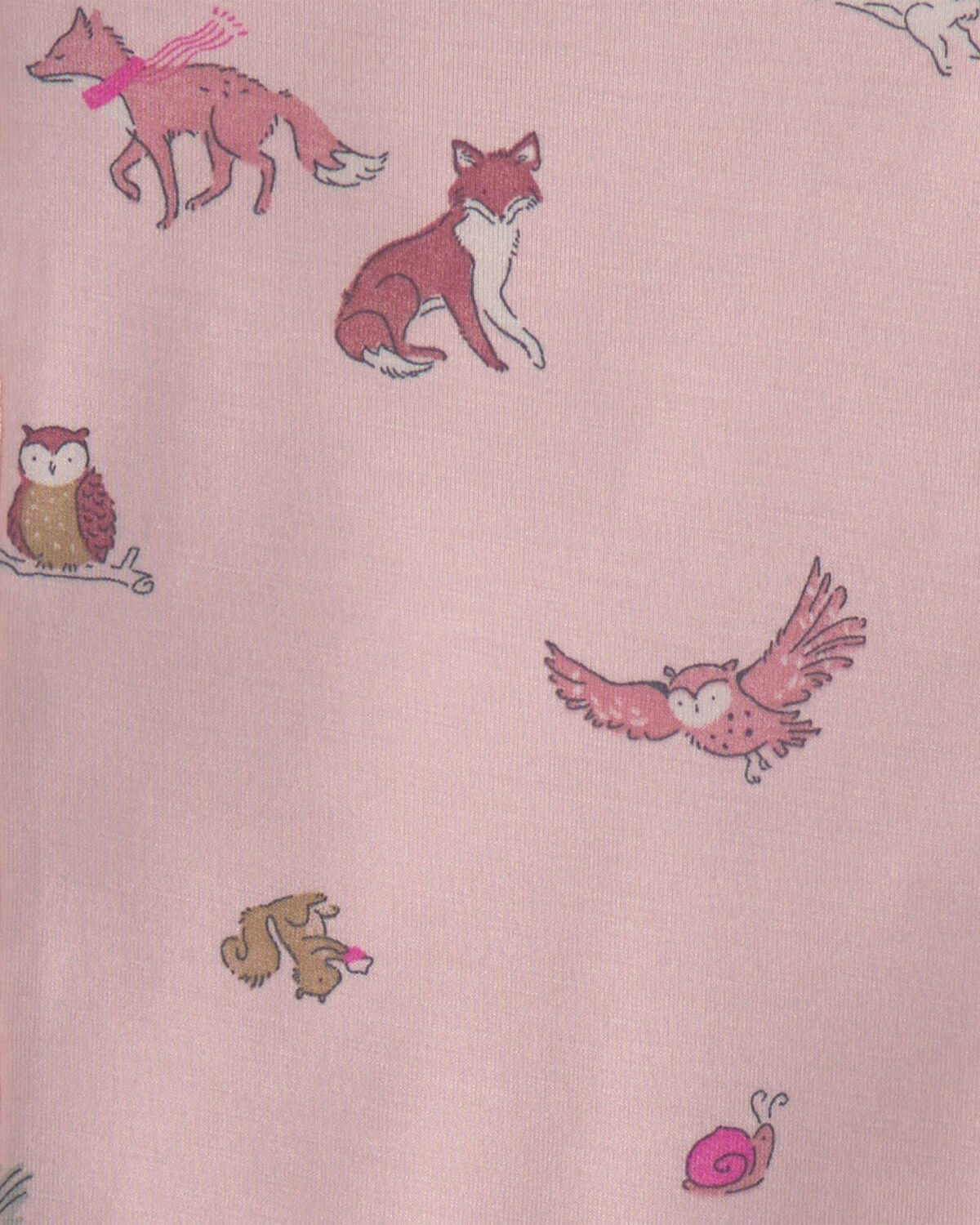 Baby Girl Woodland 2-Way Zip PurelySoft™ Wearable Blanket - Pink - Image 4