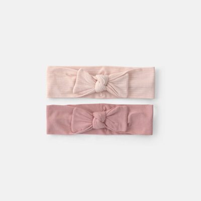 Baby Girl 2-Pack Bow PurelySoft™ Headwraps - Pink