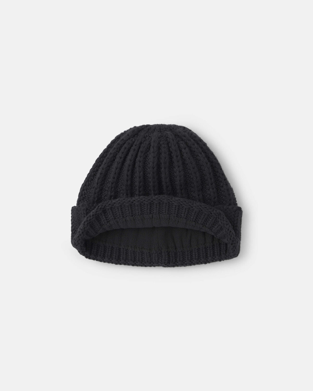 Baby Boy Ribbed Beanie - Black - Image 2