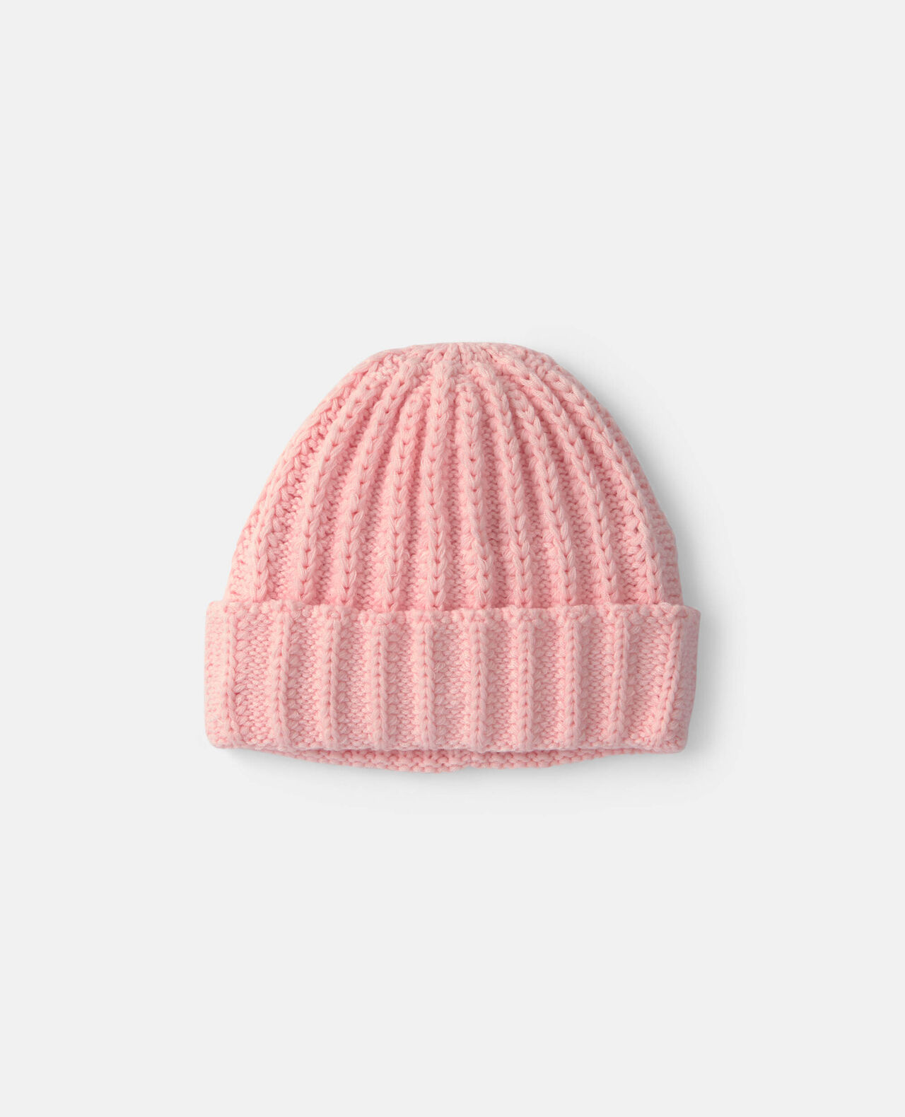 Baby Girl Ribbed Beanie - Light Pink - Image 3