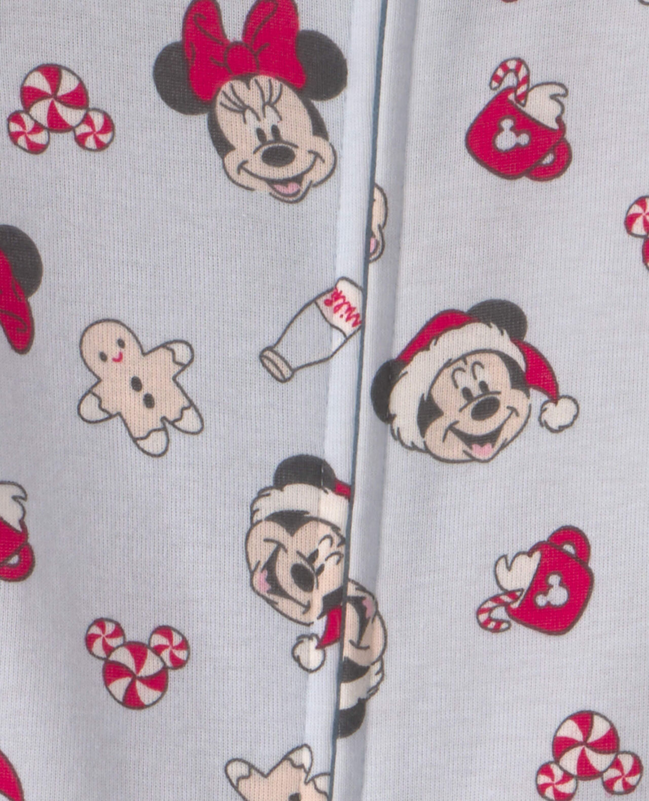 Baby 1-Piece Stitch Christmas 2-Way Zip 100% Cotton Snug Fit Footed Pajama - Ivory - Image 6