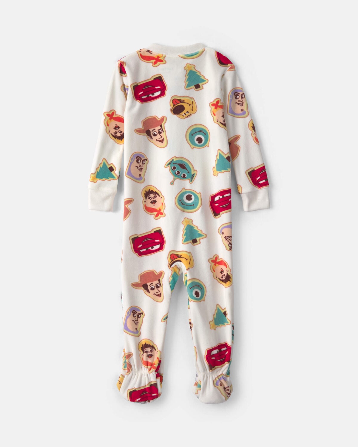 Baby Boy 1-Piece Pixar 2-Way Zip DreamPlush Snug Fit Footed Pajama - Cream - Image 2
