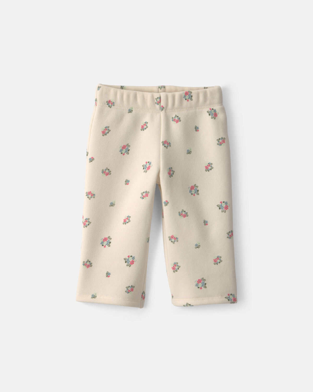Baby Girl 3-Piece Floral Fleece Layering Set - Cream/Coral - Image 2