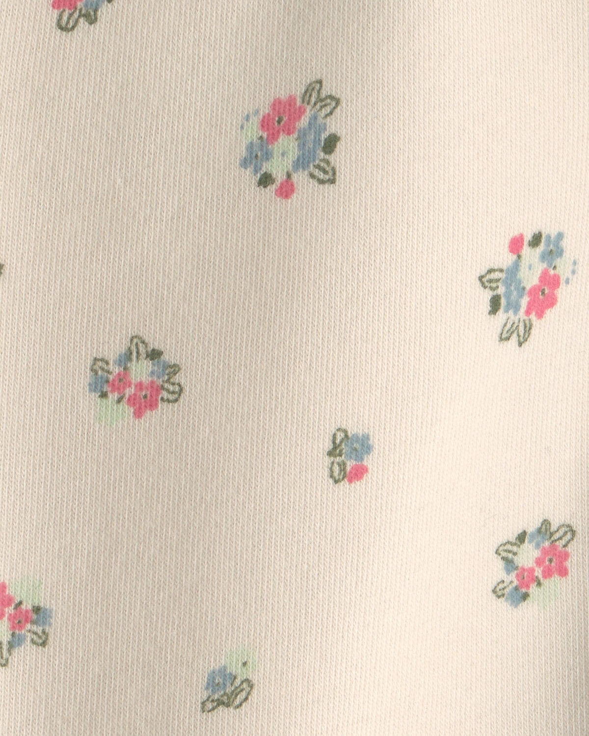 Baby Girl 3-Piece Floral Fleece Layering Set - Cream/Coral - Image 4