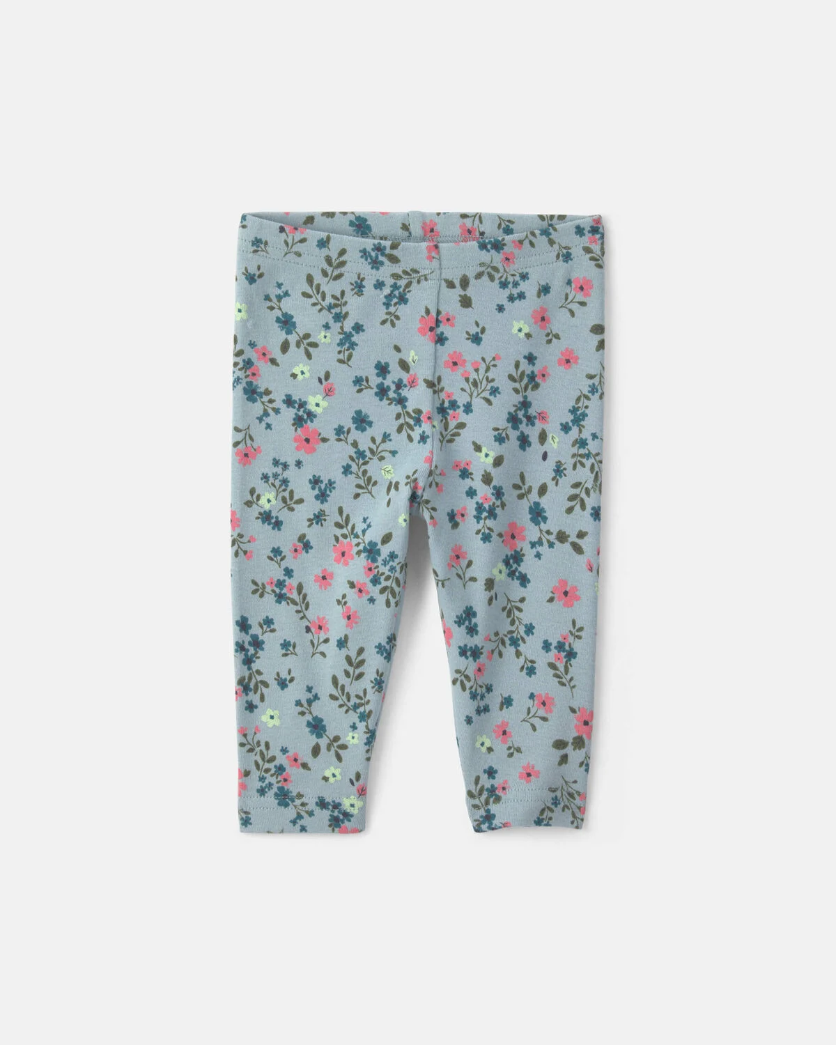 Baby Girl 3-Piece Floral Teddy Fleece Layering Set - Blue/Cream - Image 2
