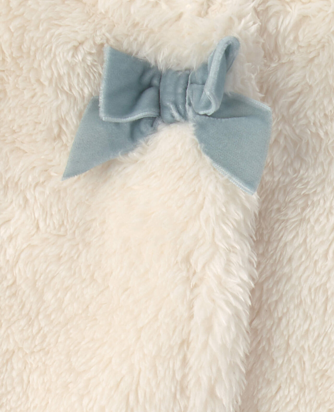 Baby Girl 3-Piece Floral Teddy Fleece Layering Set - Blue/Cream - Image 5