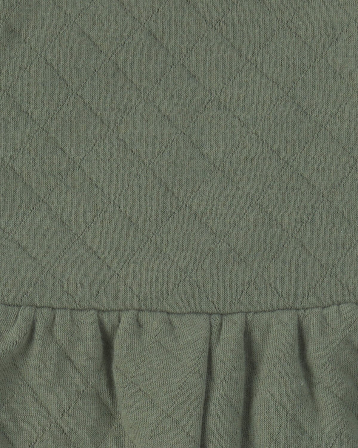 Baby Girl 2-Piece Quilted Overall Set - Olive Green - Image 4