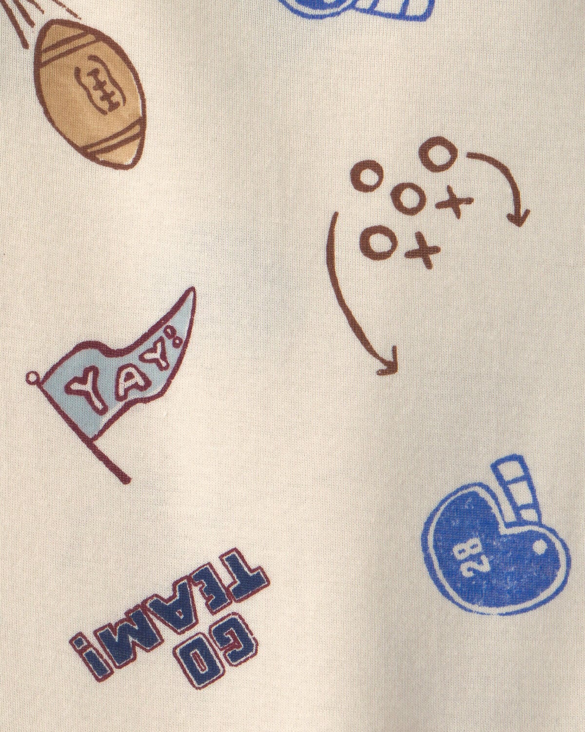 Baby Boy 3-Piece Football French Terry Layering Set - Navy Blue - Image 4