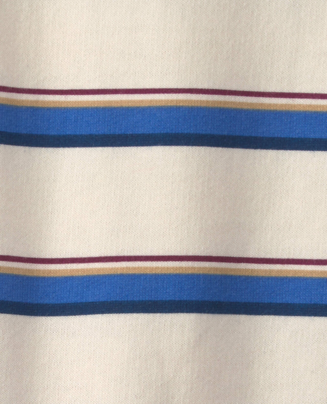 Baby Boy Striped French Terry Long-Sleeve Jumpsuit - Blue/Cream - Image 6