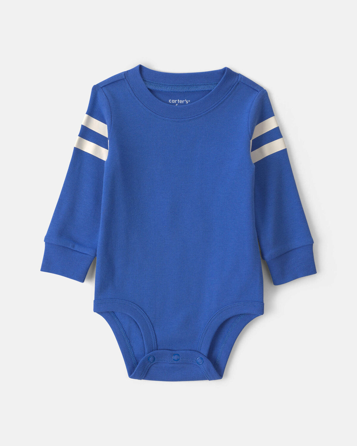 Baby Boy 3-Piece Varsity Quilted Layering Set - Grey/Blue - Image 5