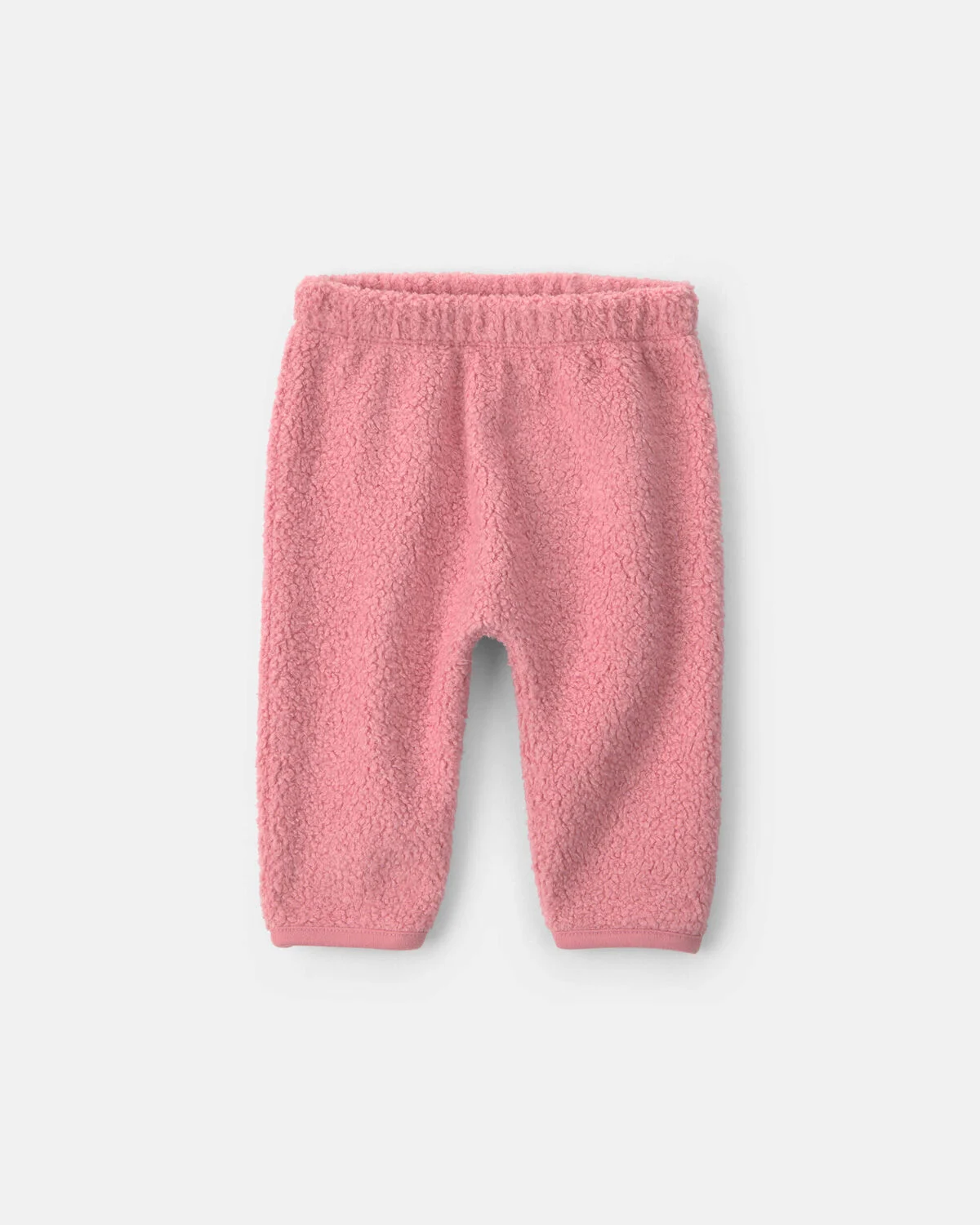 Baby Girl 2-Piece Bear Teddy Fleece Long-Sleeve Bodysuit & Pant Set - Pink - Image 2