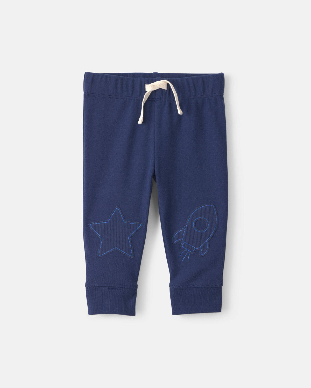 Baby Boy 2-Piece 'Little Man On a Mission' Space Long-Sleeve Bodysuit & Pant Set - Navy Blue - Image 2