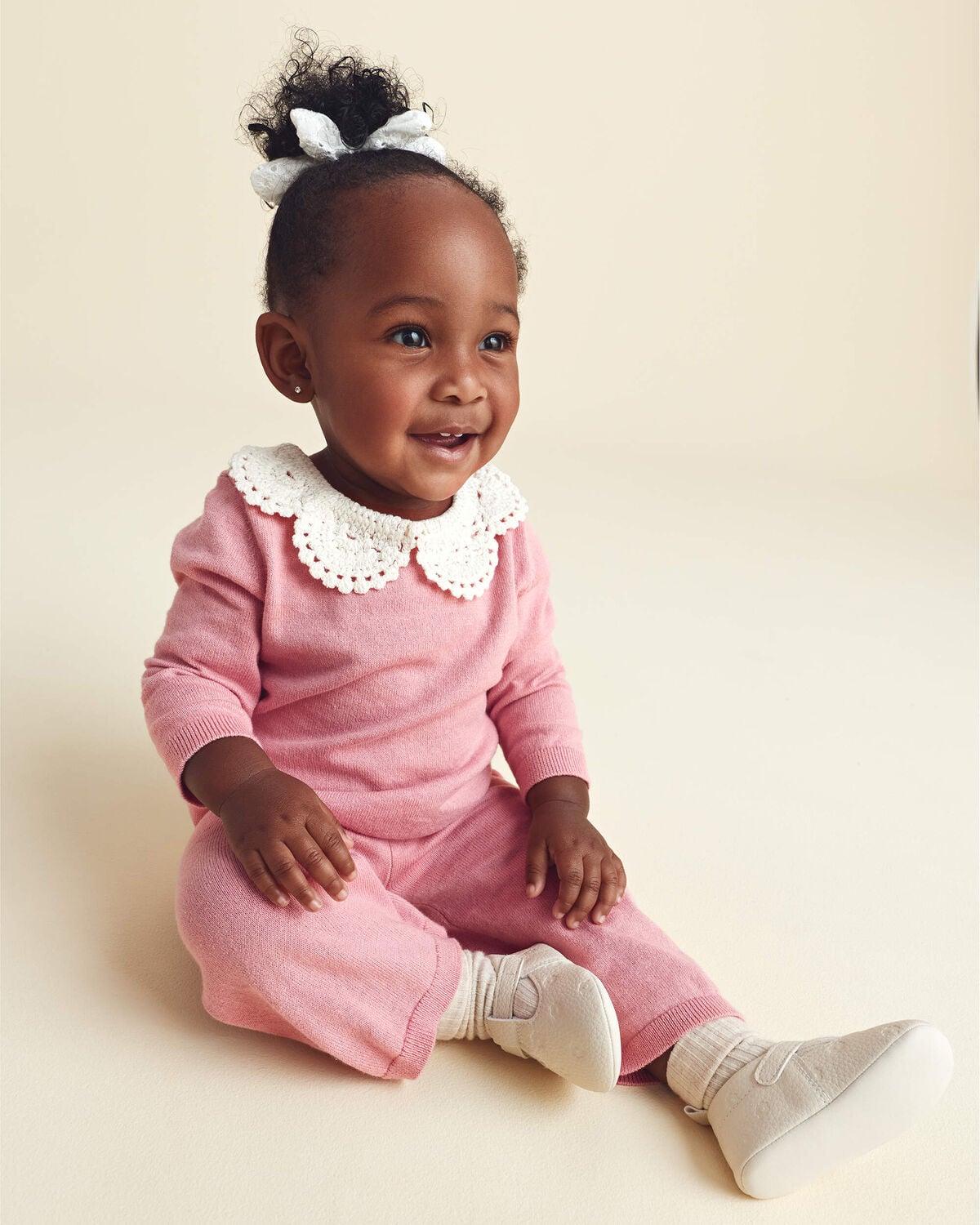 Baby Girl 2-Piece Long-Sleeve Sweater Top & Pant Set - Pink - Image 2