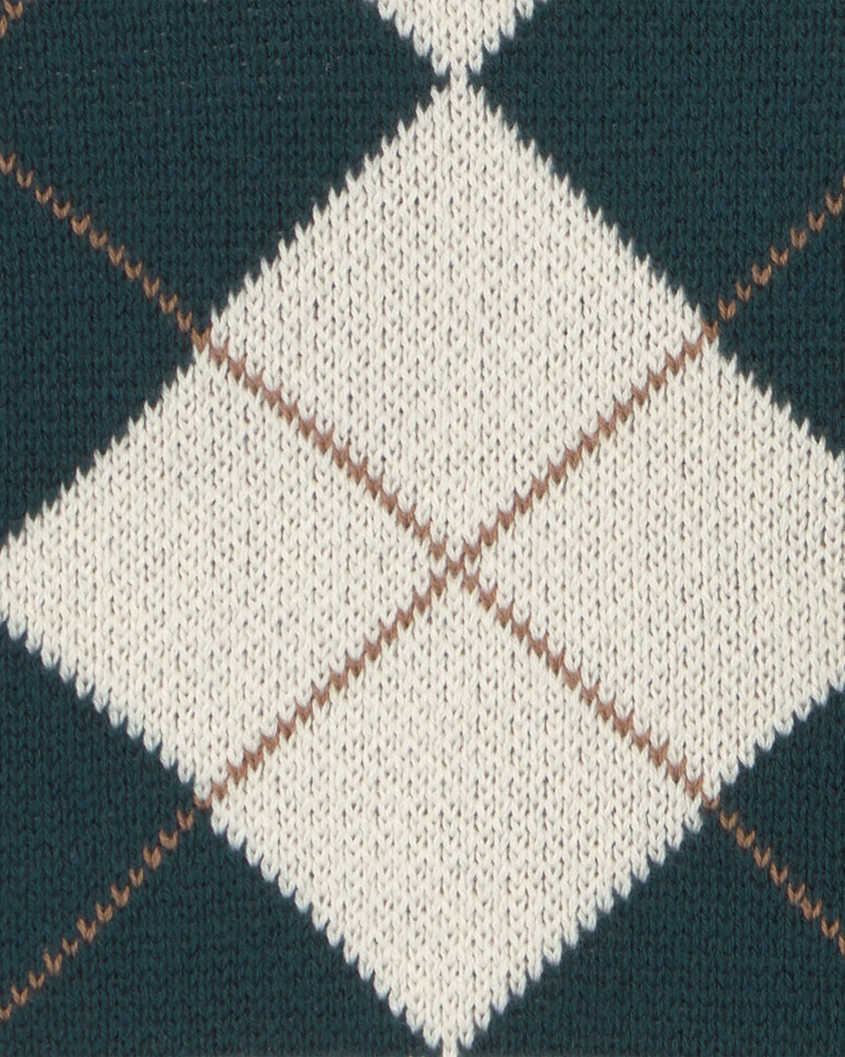 Baby Boy 3-Piece Argyle Layering Set - Green/Cream - Image 5