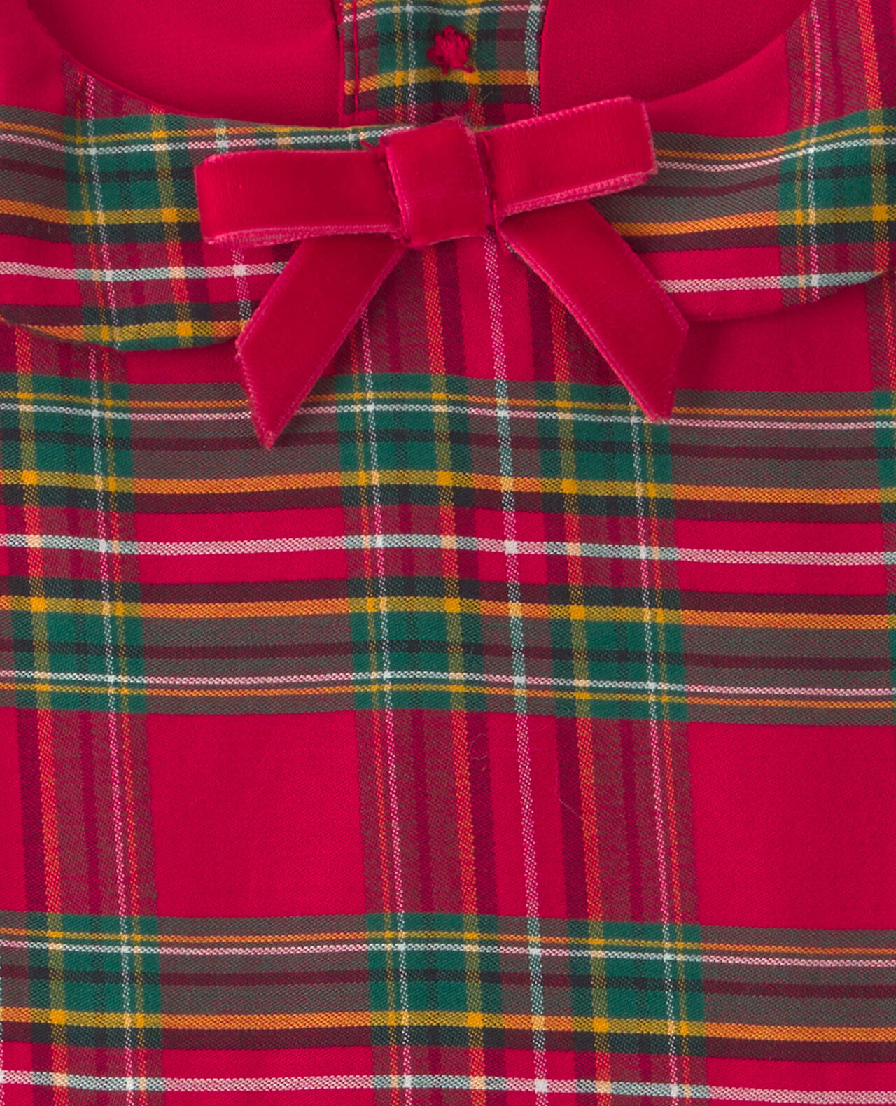 Baby Girl Holiday Plaid Short-Sleeve Dress - Red - Image 5