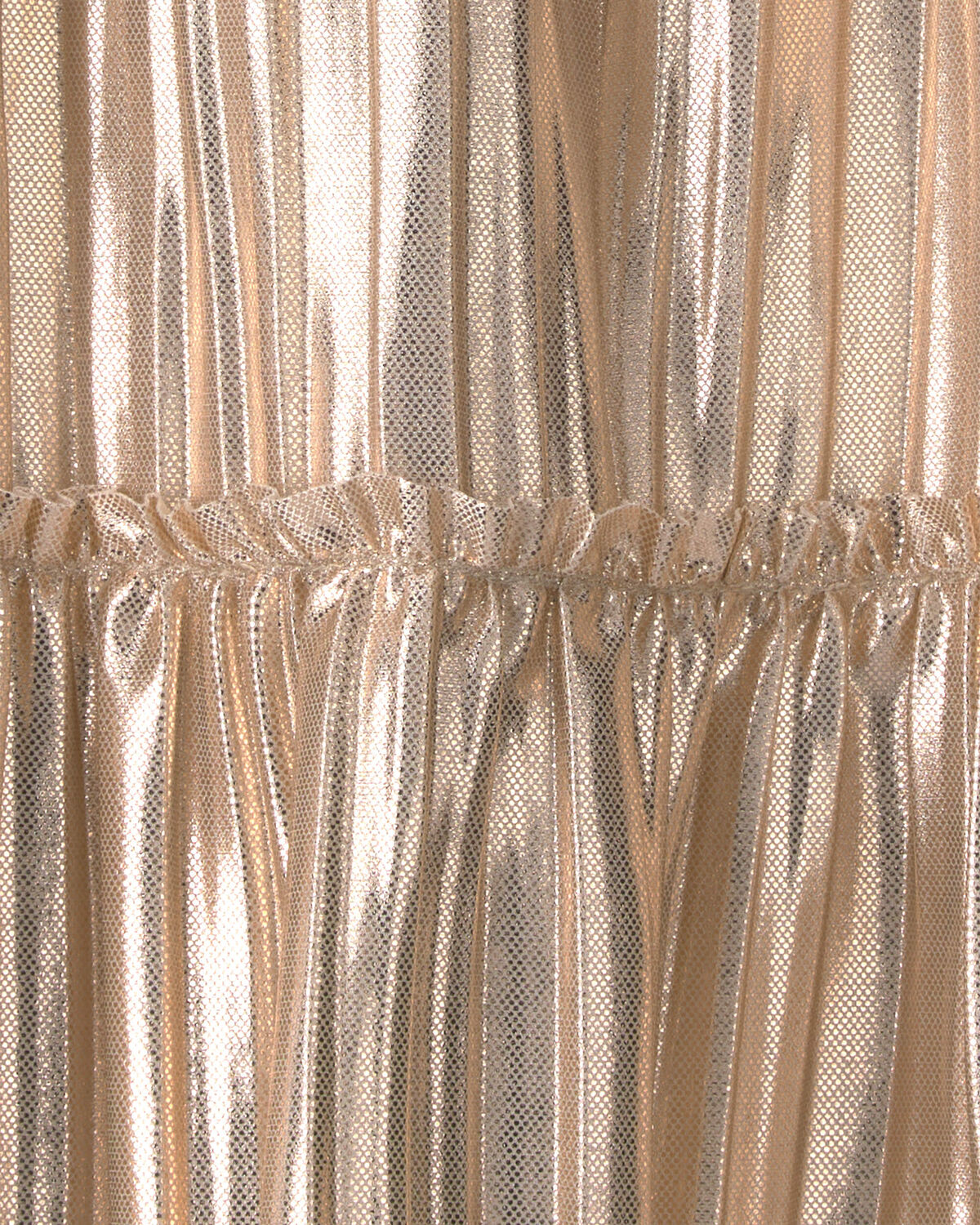 Baby Girl Metallic Crinkle Short-Sleeve Dress - Gold - Image 4