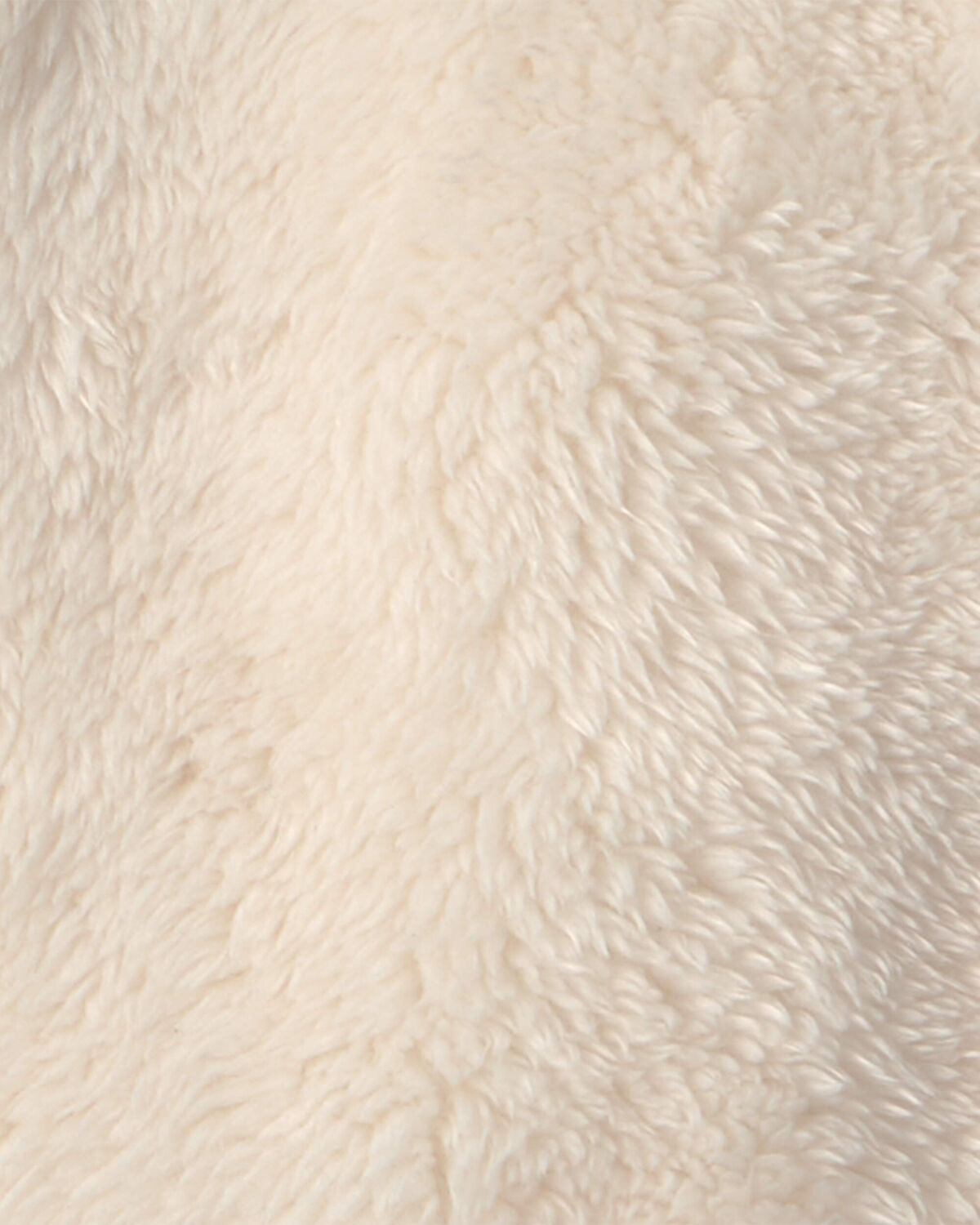 Baby Bear Teddy Fleece Zip-Up Hoodie - Cream - Image 2