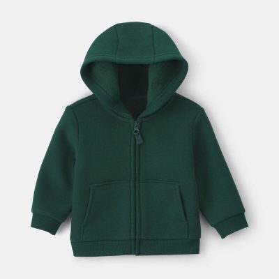 Baby Boy Fleece Zip-Up Hoodie - Green