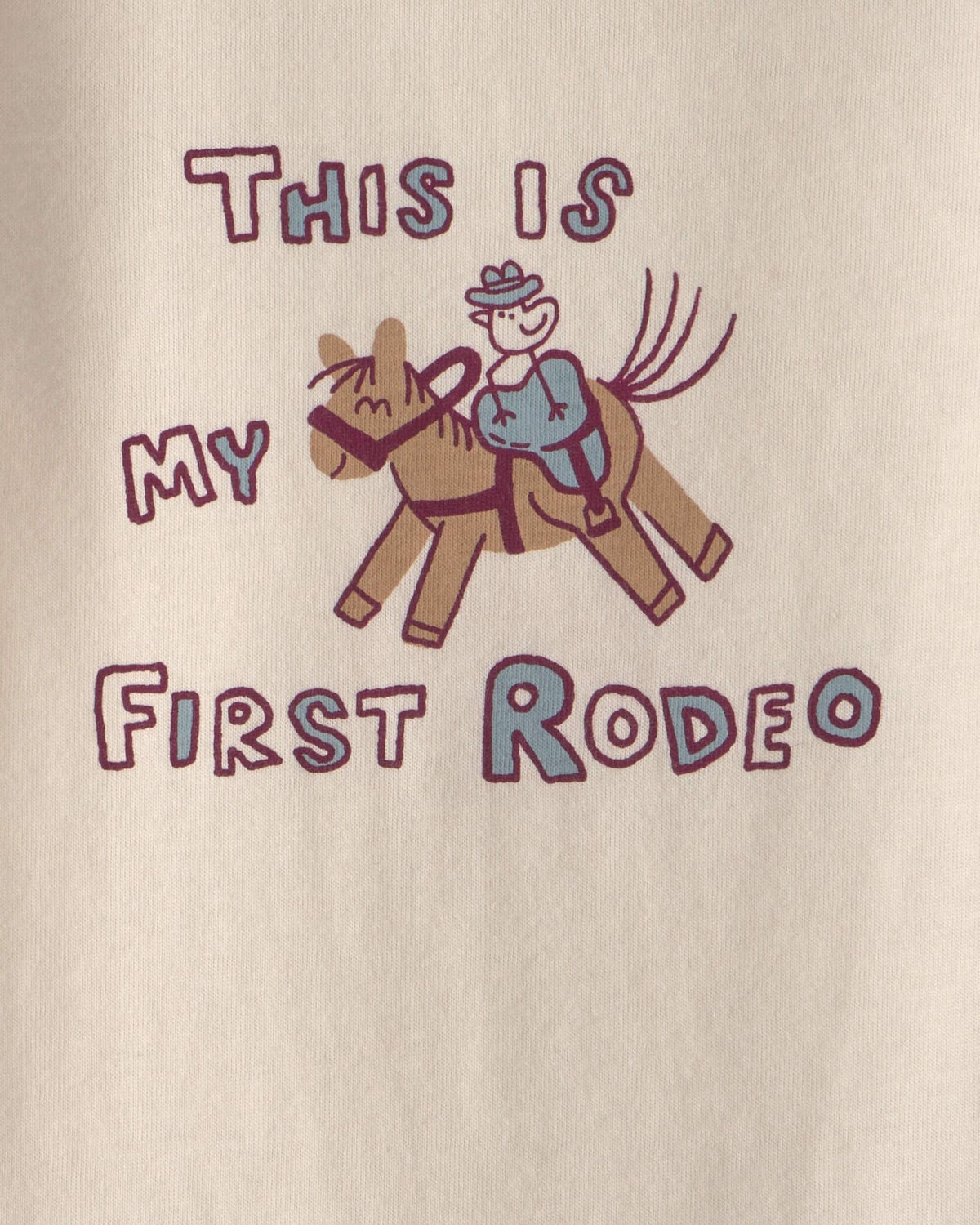 Baby 'This Is My First Rodeo' Long-Sleeve Graphic Bodysuit - Cream - Image 2
