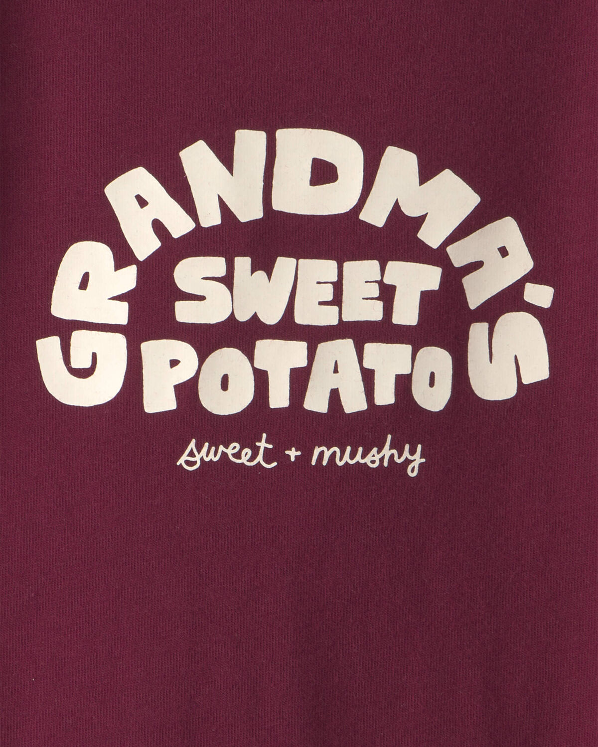 Baby 'Grandma's Sweet Potato' Long-Sleeve Graphic Bodysuit - Maroon - Image 2